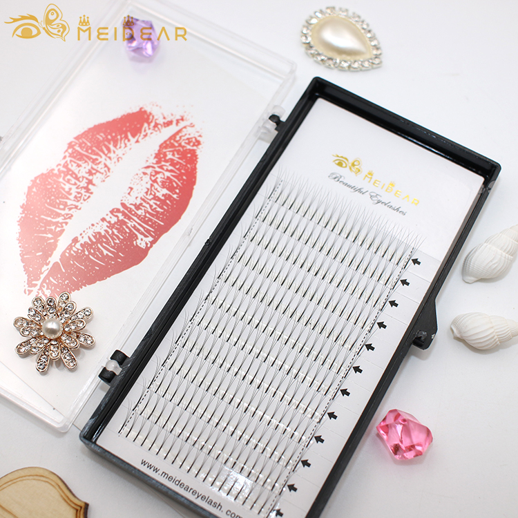 Curl J B C D CC thickness 0.05 0.10 0.15mm pre fan eyelash extension with custom package